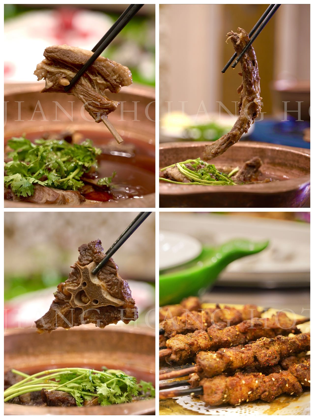 羊蝎子火锅与烤羊肉串